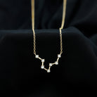 Moissanite Constellation Aquarius Zodiac Sign Necklace D-VS1 - Rosec Jewels