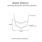 1/2 CT Moissanite Constellation Capricorn Zodiac Sign Necklace Moissanite - ( D-VS1 ) - Color and Clarity - Rosec Jewels