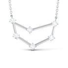1/2 CT Moissanite Constellation Capricorn Zodiac Sign Necklace Moissanite - ( D-VS1 ) - Color and Clarity - Rosec Jewels