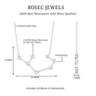Certified Moissanite Constellation Sagittarius Zodiac Sign Necklace D-VS1 - Rosec Jewels