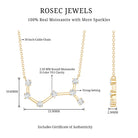 Certified Moissanite Constellation Scorpio Zodiac Necklace D-VS1 - Rosec Jewels
