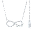 Certified Moissanite Infinity Necklace D-VS1 - Rosec Jewels