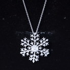 Certified Moissanite Snowflake Pendant Necklace With Chain D-VS1 - Rosec Jewels