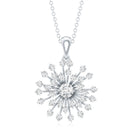 Certified Moissanite Sunburst Pendant for Women D-VS1 - Rosec Jewels