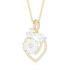 Certified Moissanite Designer Infinity Necklace With Chain D-VS1 - Rosec Jewels