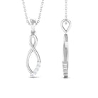 Natural Diamond Infinity Pendant Necklace for Women Natural - ( HI-SI ) - Rosec Jewels