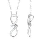 Rosec Jewels-Two Tone Diamond Infinity Twisted Pendant