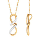 Rosec Jewels-Two Tone Diamond Infinity Twisted Pendant
