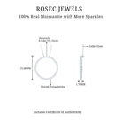 Simple Round Moissanite Eternity Pendant with Hidden Bail Moissanite - ( D-VS1 ) - Color and Clarity - Rosec Jewels