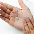 Certified Moissanite Infinity Pendant Necklace for Women D-VS1 - Rosec Jewels