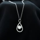 Certified Moissanite Infinity Pendant Necklace for Women D-VS1 - Rosec Jewels