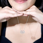 Certified Moissanite Infinity Heart Necklace D-VS1 - Rosec Jewels