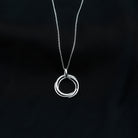 Womens Moissanite Eternity Necklace With Chain D-VS1 - Rosec Jewels