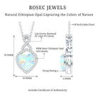 2 Carat Heart Shape Ethiopian Opal Infinity Pendant with Diamond AAA - Rosec Jewels