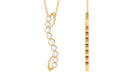 Rosec Jewels-Bezel Set Round Diamond Designer Dangle Necklace in Gold