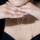 Simulated Diamond Simple Pendant Necklace AAAAA - Rosec Jewels