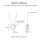 Rosec Jewels-Bezel Set 8mm Lab Grown Diamond Heart Locket Necklace for Women