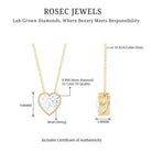 Rosec Jewels-Bezel Set 8mm Lab Grown Diamond Heart Locket Necklace for Women