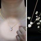 Rosec Jewels-Certified Lab Grown Diamond Double Heart Promise Necklace
