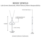 Certified Lab Created Diamond Key To My Heart Necklace Lab - ( EF-VS ) - Rosec Jewels