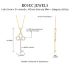 Certified Lab Created Diamond Key To My Heart Necklace Lab - ( EF-VS ) - Rosec Jewels