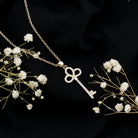 Certified Lab Created Diamond Key To My Heart Necklace Lab - ( EF-VS ) - Rosec Jewels