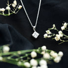 4 Carat Princess Cut Lab Grown Diamond Solitaire Pendant with IGI Certificate Lab - ( E-VS1 ) - Rosec Jewels