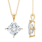 Rosec Jewels-5 Carat Lab Grown Diamond Princess Cut Solitaire Necklace IGI Certified