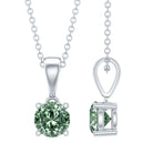 1 Carat Lab Created Vivid Green Diamond Solitaire Pendant with IGI Certificate Vivid Green - VS1 - Rosec Jewels