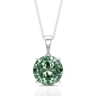 IGI Certified Round Lab Grown Green Diamond Solitaire Necklace 5 Carat Vivid Green - VS1 - Rosec Jewels