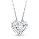 Rosec Jewels-IGI Certified Lab Grown Solitaire Diamond Heart Necklace 4 Carat