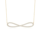Pave Set Moissanite Infinity Necklace with Certificate D-VS1 - Rosec Jewels