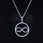 Diamonds Infinity Eternity Pendant Necklace Lab - ( EF-VS ) - Rosec Jewels