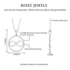 Diamonds Infinity Eternity Pendant Necklace Lab - ( EF-VS ) - Rosec Jewels