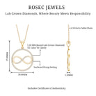 Diamonds Infinity Eternity Pendant Necklace Lab - ( EF-VS ) - Rosec Jewels