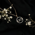 Diamonds Infinity Eternity Pendant Necklace Lab - ( EF-VS ) - Rosec Jewels
