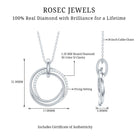 Rosec Jewels-1/4 CT Modern Eternity Pendant Necklace with Diamond