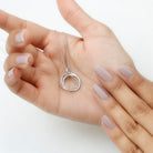 Certified Diamond Eternity Circle Necklace For Her Lab - ( EF-VS ) - Rosec Jewels