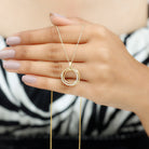 Rosec Jewels-1/4 CT Modern Eternity Pendant Necklace with Diamond