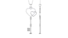 Rosec Jewels-Unique Diamond Heart Key Necklace for Women