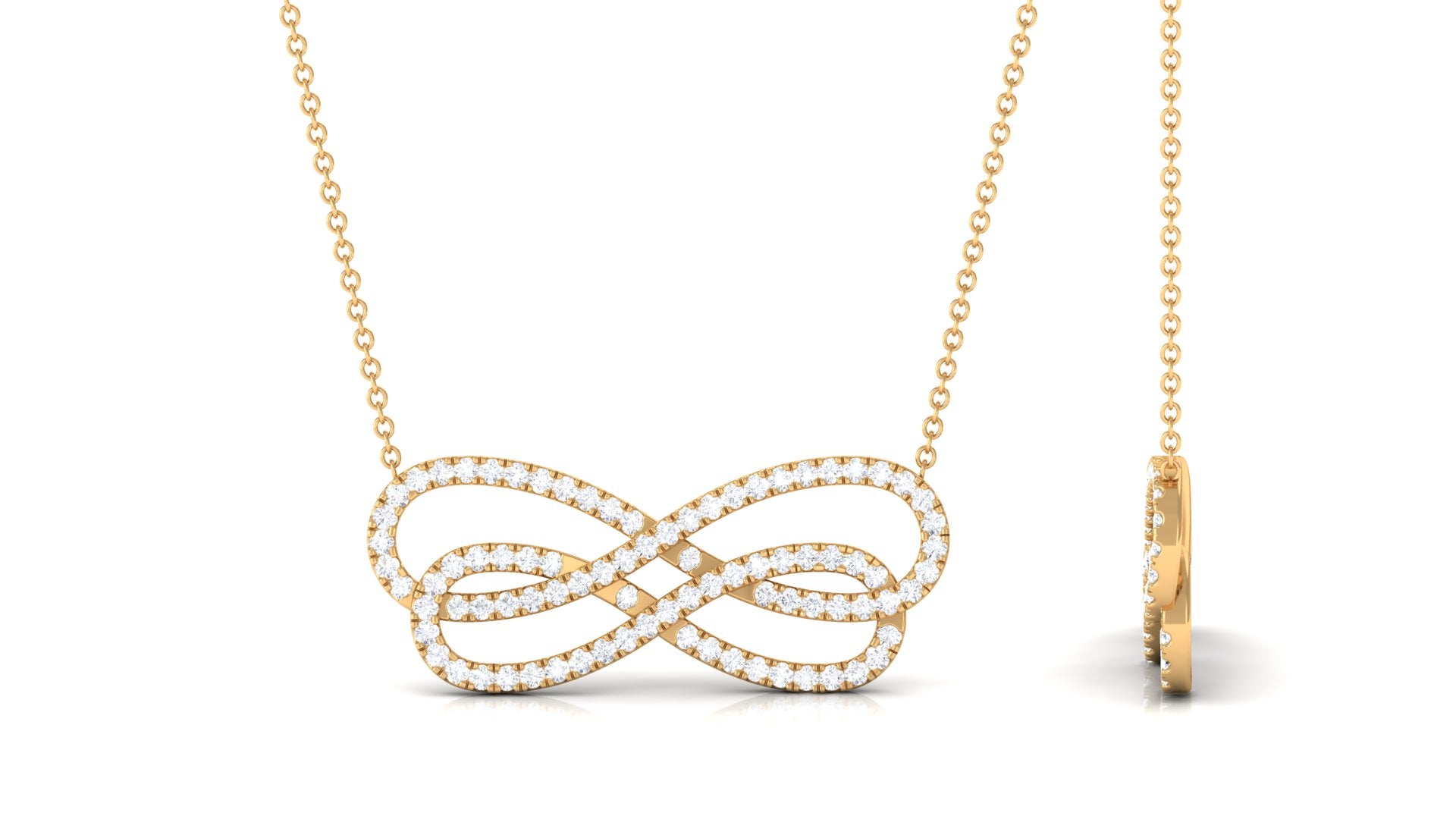 Rosec Jewels-Diamond Twin Infinity Interlock Necklace
