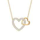 Rosec Jewels-1/4 CT Interlocking Heart Diamond Pendant in Gold