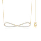 Diamond Sideway Infinity Pendant Necklace Lab - ( EF-VS ) - Rosec Jewels
