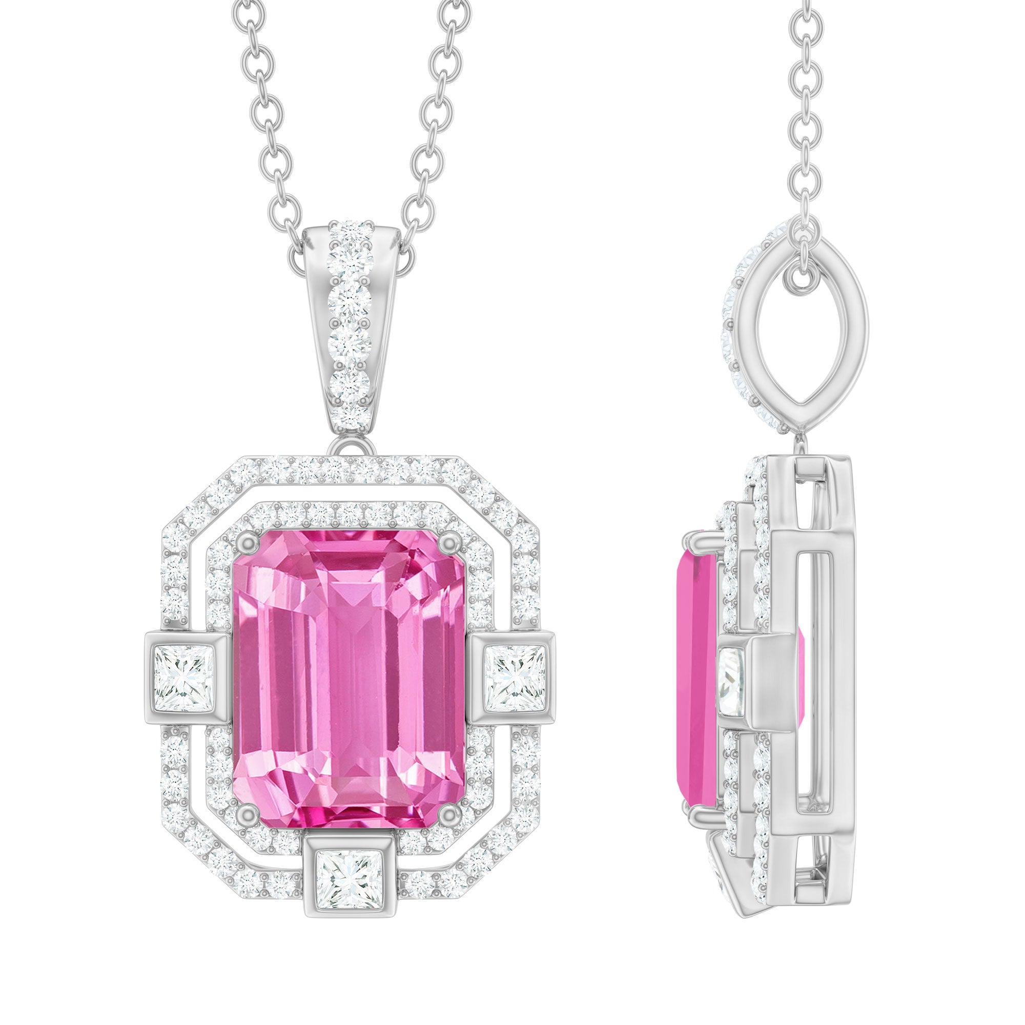 Pink sapphire necklace uk outlet