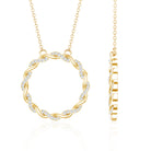 Diamond Twisted Eternity Necklace in Pave Setting Natural - ( HI-SI ) - Rosec Jewels