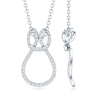 Certified Lab Grown Diamond Infinity Love Knot Necklace For Her Lab - ( EF-VS ) - Rosec Jewels