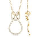 Certified Lab Grown Diamond Infinity Love Knot Necklace For Her Lab - ( EF-VS ) - Rosec Jewels