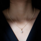 Rosec Jewels-Certified Lab Grown Diamond Snowflake Necklace For Women