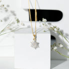 Rosec Jewels-Certified Lab Grown Diamond Snowflake Necklace For Women
