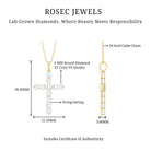 Rosec Jewels-Lab Grown Diamond Catholic Cross Necklace for Women